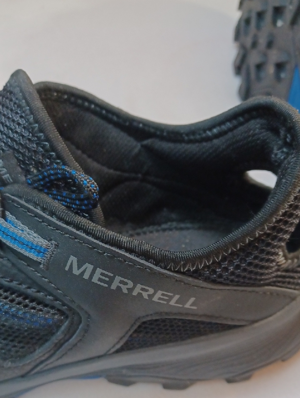 merrell mens size 11 water hiking trail shoes quick lace black blue - Picture 7 of 13